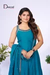 Aanchi By Deecee Vichitra Silk Embroidery Anarkali Kurtis Set 